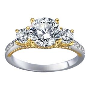 Elegant Gold and Silver Women's Ring